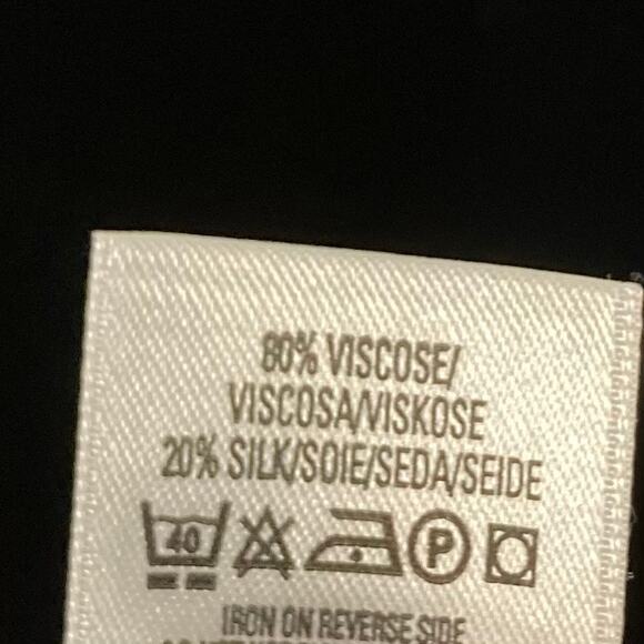 NWOT ST MICHAELS Top UK 8/US 4 Black Velour Velvet Silk blend Slits-Sides Zip - Picture 5 of 6